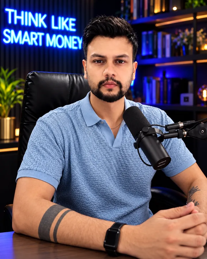 Syed Mobeen Raza, founder of Syed's Forex Academy, in the SFA studio